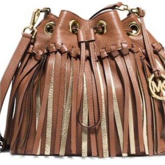 Michael Kors Bucket Bag with Fringe - Picture 1 of 11